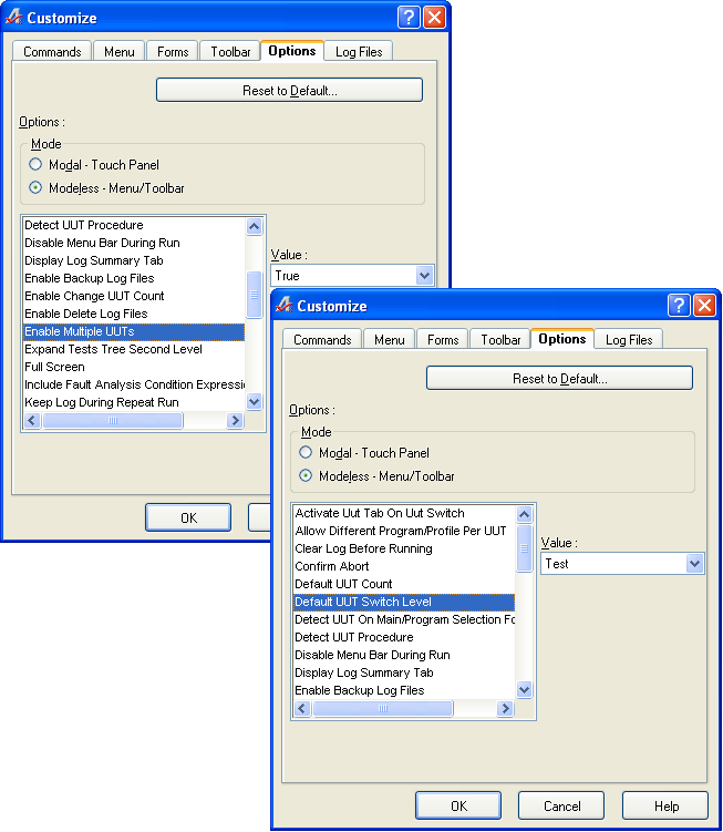 Test Executive Multi-UUT configuration parameters
